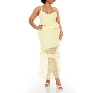 NWT Forever 21 Butter Yellow Maxi Dress - Size 2X